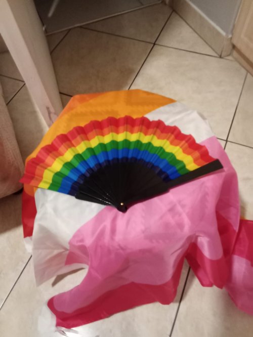 Pride Black Hand Fan